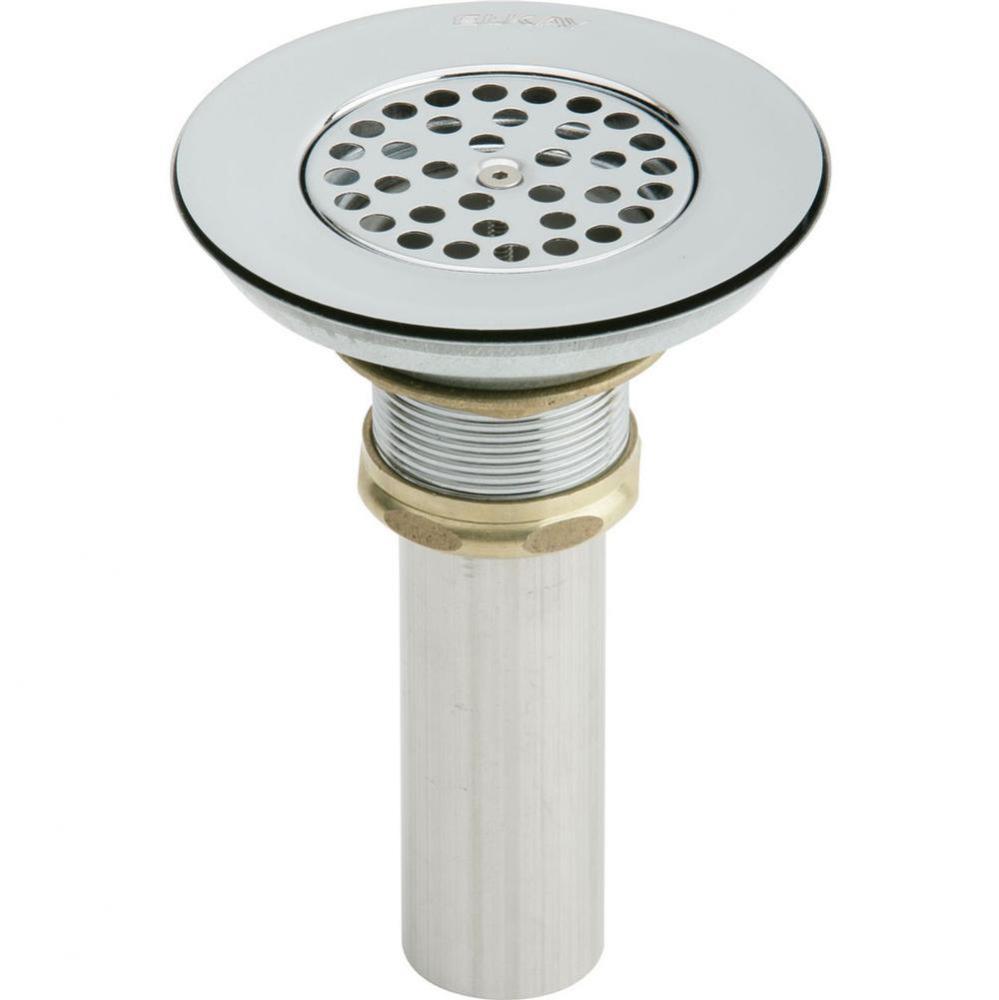 3-1/2&apos;&apos; Drain Type 304 Stainless Steel Body, Vandal Resistant Grid Strainer