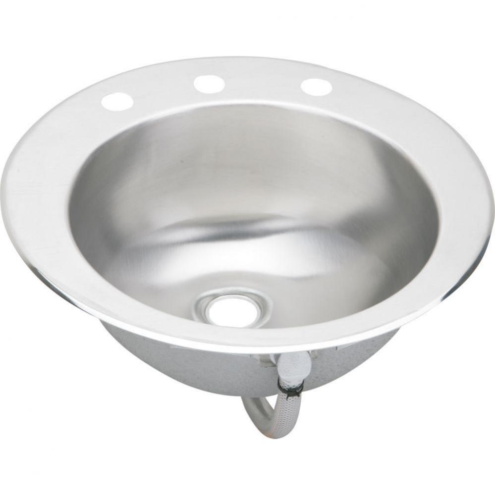 Asana Stainless Steel 19&apos;&apos; x 19&apos;&apos; x 7&apos;&apos;, Single Bowl Drop-in Bathroo