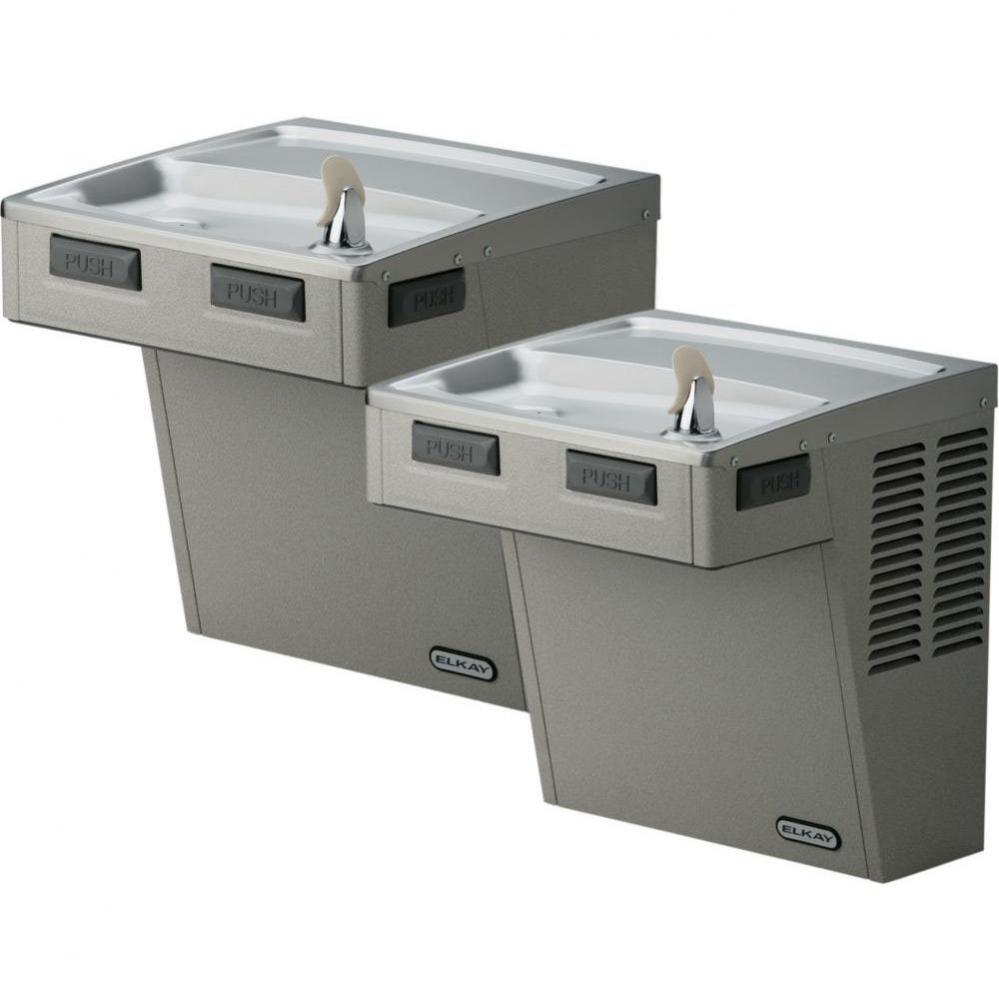 Wall Mount Bi-Level ADA Cooler, Filtered Non-Refrigerated Light Gray Granite