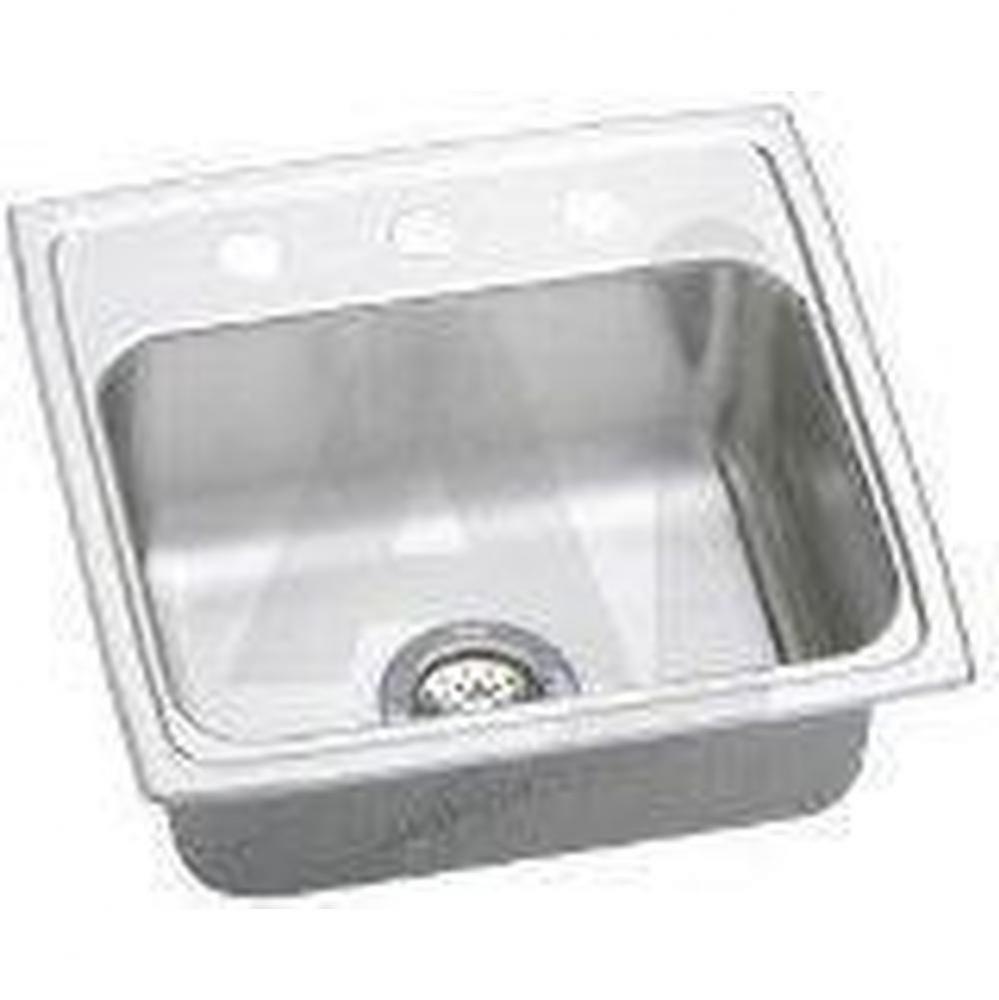 18 Gauge 19.5&apos;&apos; X 19&apos;&apos; X 7.5&apos;&apos; Single Bowl Kitchen Sink