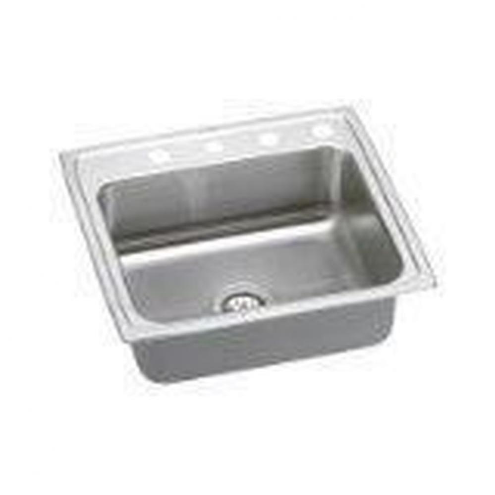 18 Gauge Stainless Steel 25&apos;&apos; X 22&apos;&apos; X 8.125&apos;&apos; Single Bowl Top Mount