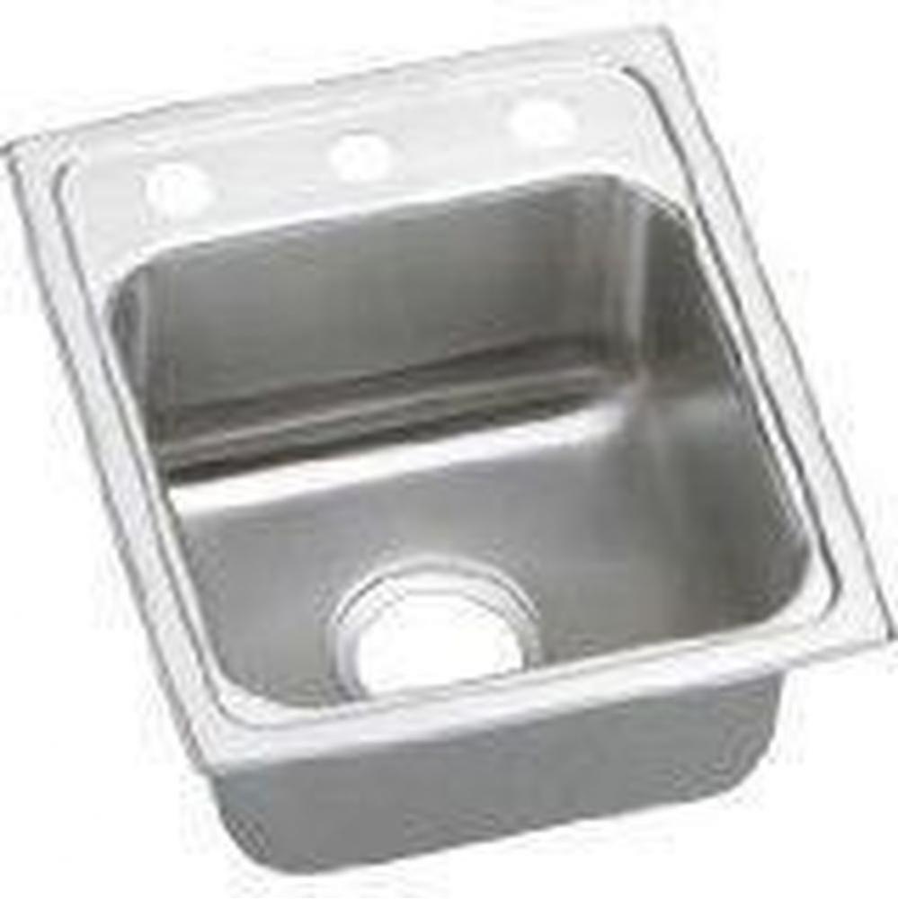 18 Gauge 15&apos;&apos; X 17.5&apos;&apos; X 6.5&apos;&apos; Single Bowl Bar/Prep Sink