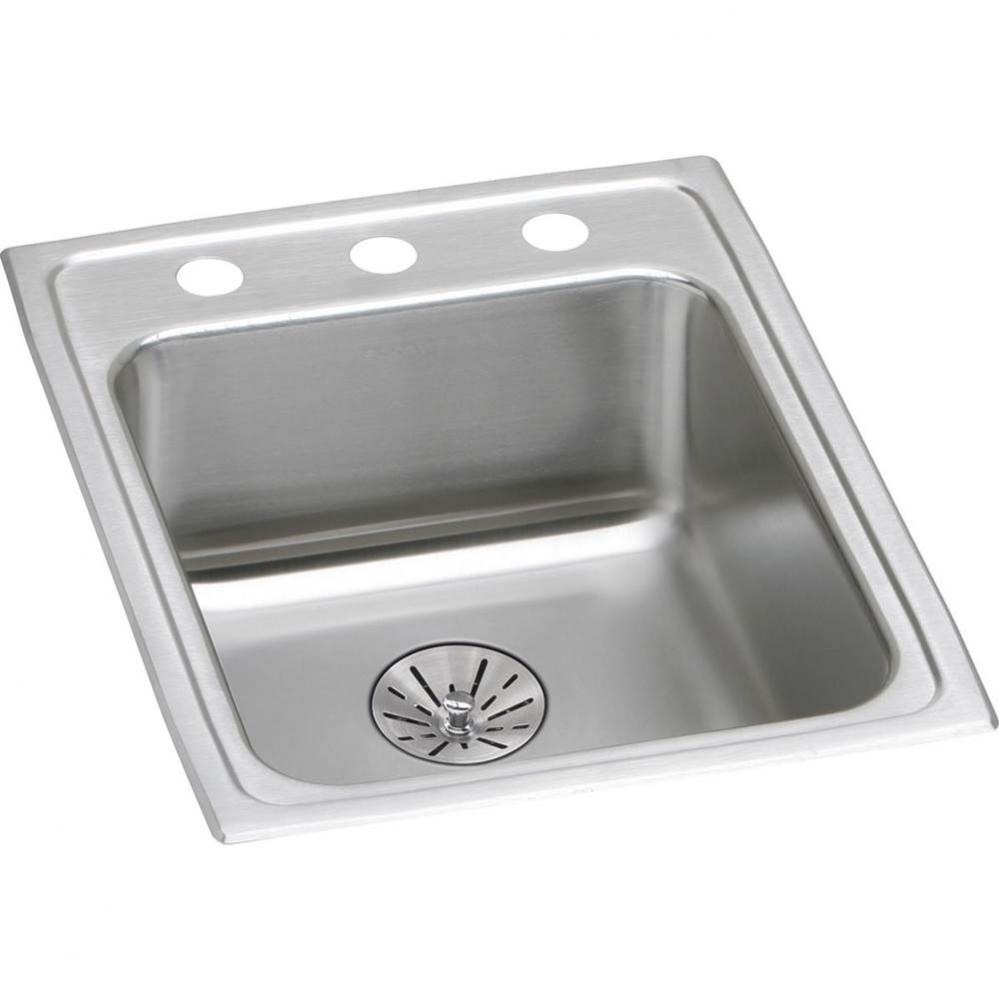 Lustertone Classic Stainless Steel 17&apos;&apos; x 22&apos;&apos; x 6-1/2&apos;&apos;, Single Bow