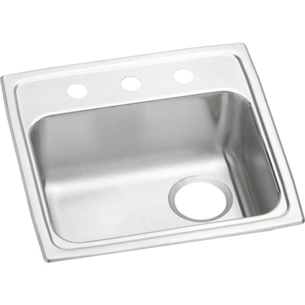 Lustertone Classic Stainless Steel 19&apos;&apos; x 18&apos;&apos; x 6-1/2&apos;&apos;, 2-Hole Sin