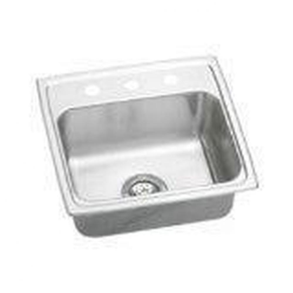 18 Gauge 19.5&apos;&apos; X 19&apos;&apos; X 5.5&apos;&apos; Single Bowl Kitchen Sink