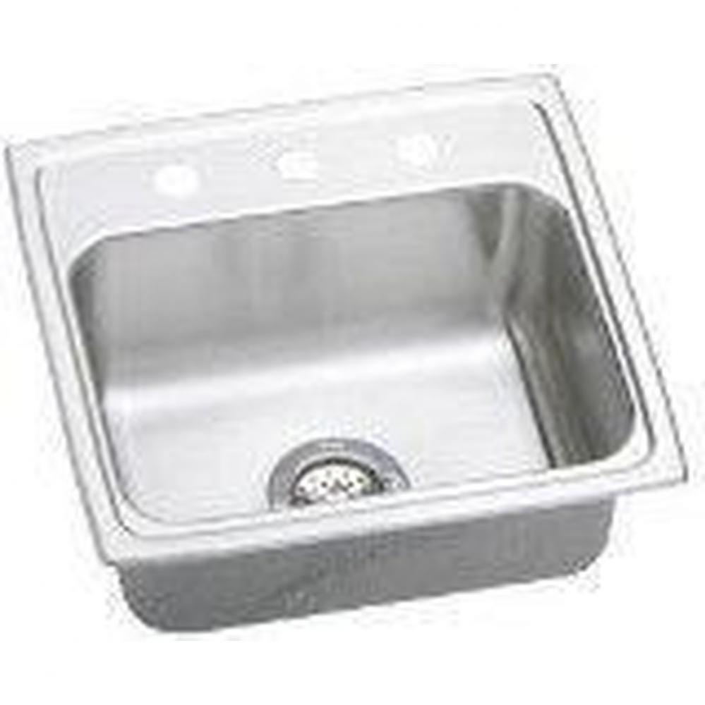 18 Gauge 19.5&apos;&apos; X 19&apos;&apos; X 6&apos;&apos; Single Bowl Kitchen Sink