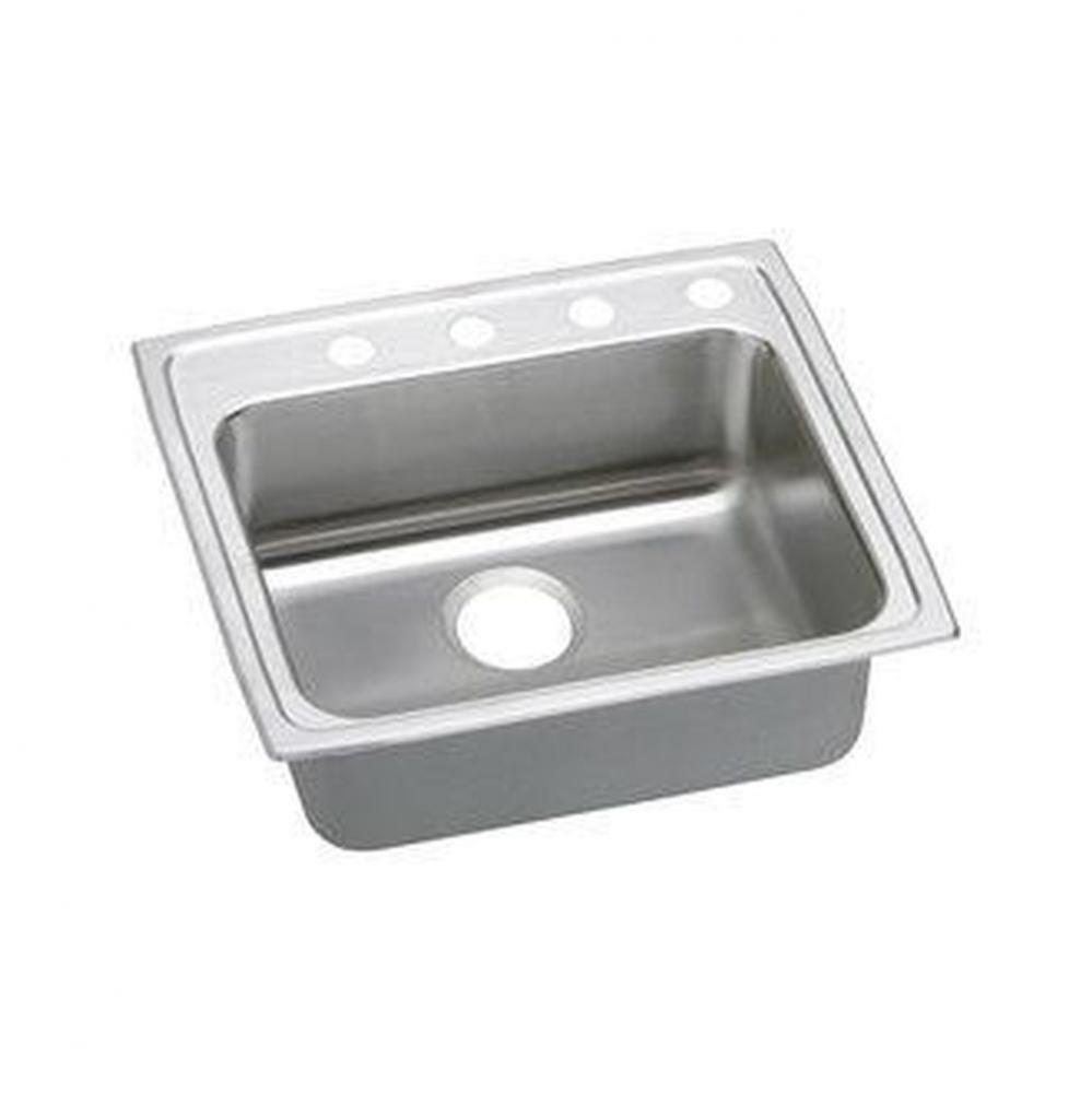 18 Gauge Stainless Steel 22&apos;&apos; X 19.5&apos;&apos; X 5.5&apos;&apos; Single Bowl Top Mount