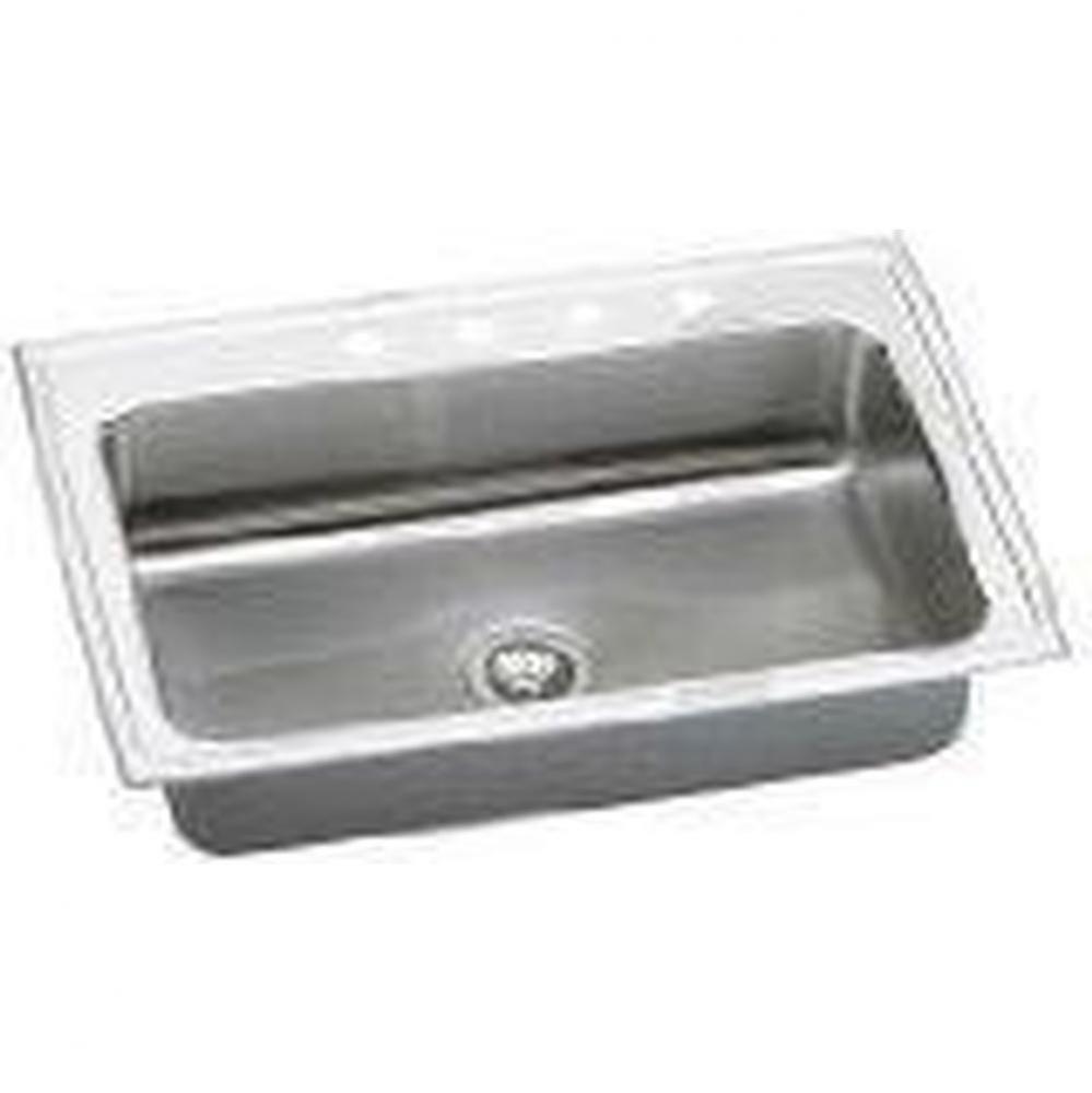 18 Gauge 33&apos;&apos; X 22&apos;&apos; X 7.625&apos;&apos; Single Bowl Kitchen Sink