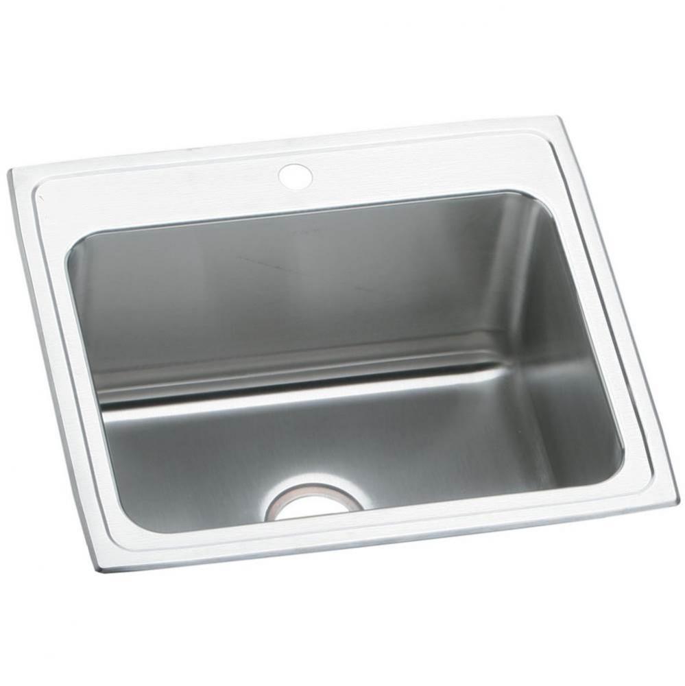 Pursuit Stainless Steel 25&apos;&apos; x 22&apos;&apos; x 12-1/8&apos;&apos;, Single Bowl Drop-in