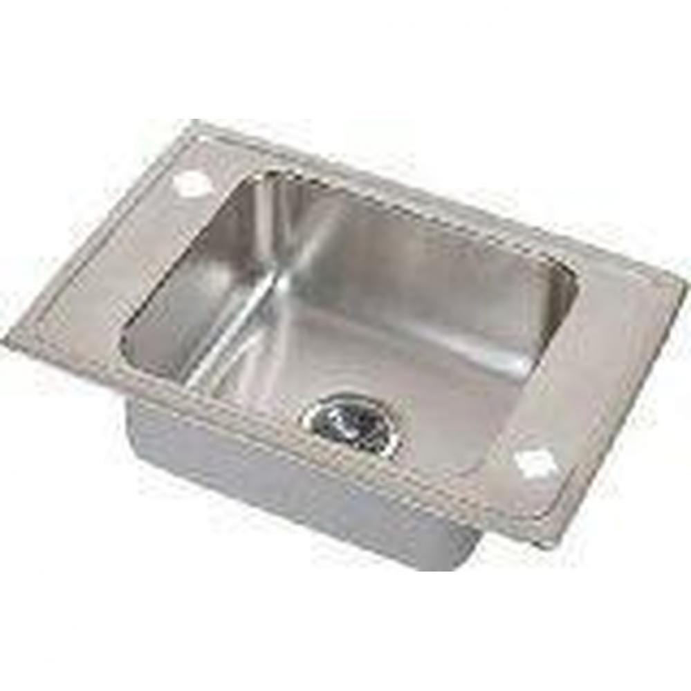 20 Gauge 25&apos;&apos; X 17&apos;&apos; X 5.5&apos;&apos; Single Bowl Sink