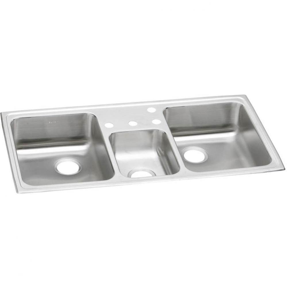 Celebrity Stainless Steel 43&apos;&apos; x 22&apos;&apos; x 7-1/8&apos;&apos;, Triple Bowl Drop-in