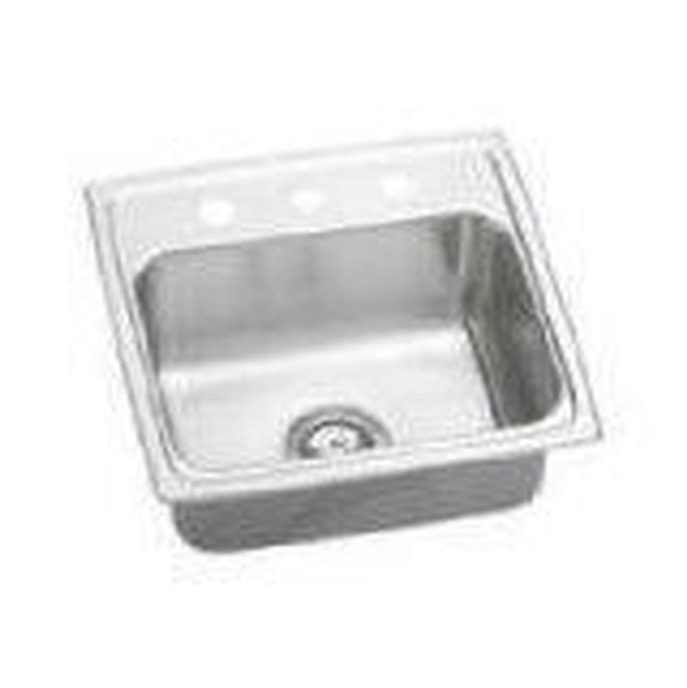 20 Gauge 19.5&apos;&apos; X 19&apos;&apos; X 5.5&apos;&apos; Single Bowl Sink