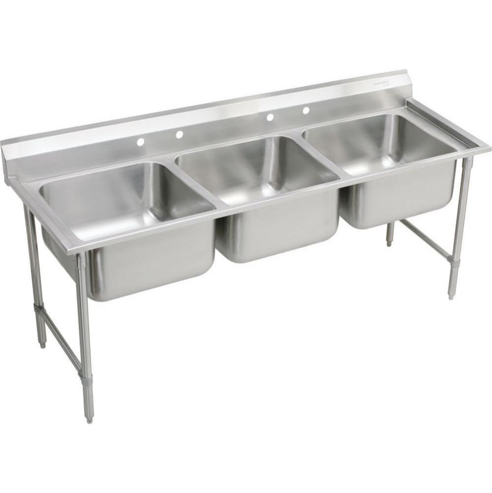 Rigidbilt Stainless Steel 67-1/4&apos;&apos; x 29-3/4&apos;&apos; x 12-3/4&apos;&apos;, Floor Moun