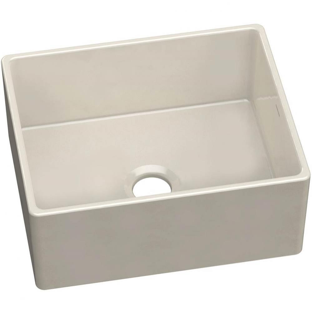 Fireclay 24-7/16&apos;&apos; x 19-11/16&apos;&apos; x 9-1/8&apos;&apos; Single Bowl Farmhouse Sink