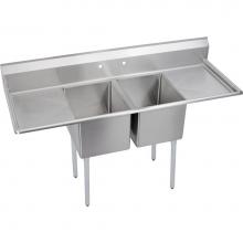 Elkay 2C18X18-2-24X - Dependabilt Stainless Steel 86'' x 23-13/16'' x 44-3/4'' 16 Gauge Tw