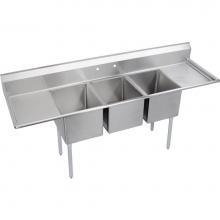 Elkay 14-3C18X24-2-18X - Dependabilt Stainless Steel 94'' x 29-13/16'' x 44-3/4'' 16 Gauge Th