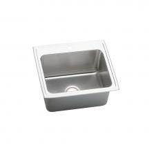 Elkay DLRQ2522124 - Lustertone Classic Stainless Steel 25'' x 22'' x 12-1/8'', 4-Hole Si