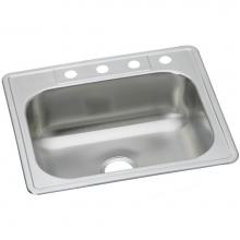 Elkay DSEW40125224 - Dayton Stainless Steel 25'' x 22'' x 8-1/16'', 4-Hole Single Bowl Dr