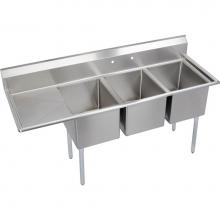 Elkay E3C16X20-L-18X - Dependabilt Stainless Steel 72-1/2'' x 25-13/16'' x 43-3/4'' 18 Gaug