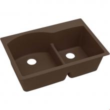 Elkay ELGH3322RMC0 - Quartz Classic 33'' x 22'' x 10'', Offset 60/40 Double Bowl Drop-in