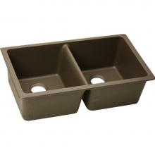 Elkay ELGU3322MC0 - Quartz Classic 33'' x 18-1/2'' x 9-1/2'', Equal Double Bowl Undermou