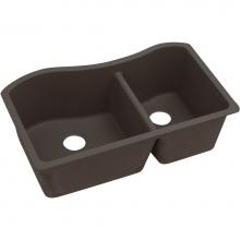 Elkay ELXHU3220RCN0 - Elkay Quartz Luxe 32-1/2'' x 20'' x 10'', 60/40 Double Bowl Undermou