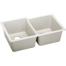 Elkay ELXU250RRT0 - Elkay Quartz Luxe 33'' x 20-1/2'' x 9-1/2'', Offset Double Bowl Unde