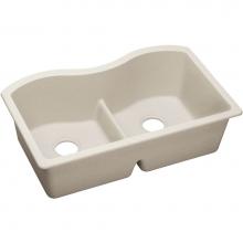 Elkay ELXULB3322RT0 - Elkay Quartz Luxe 33'' x 20'' x 9-1/2'', Equal Double Bowl Undermoun