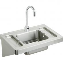 Elkay ESLV2820SACMC - Stainless Steel 28'' x 20'' x 7-1/2'', Wall Hung Lavatory Sink Kit