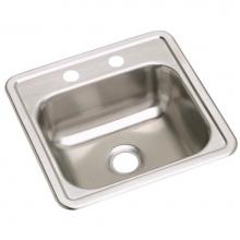 Elkay KW50115152 - Dayton Stainless Steel 15'' x 15'' x 5-3/16'', 2-Hole Single Bowl Dr