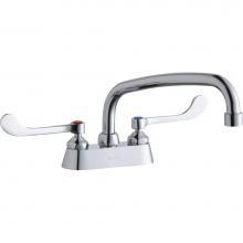 Elkay LK406AT10T6 - 4'' Centerset with Exposed Deck Faucet with 10'' Arc Tube Spout 6''