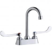 Elkay LK406GN04T6 - 4'' Centerset with Exposed Deck Faucet with 4'' Gooseneck Spout 6''