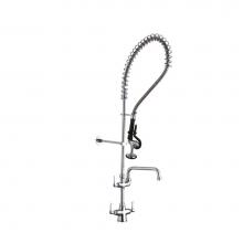 Elkay LK543AF08LC - Single Hole Concealed Deck Mount Faucet 44in Flexible Hose with 1.2 GPM Spray Head Plus 8in Arc Tu