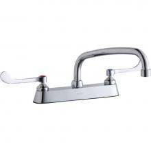 Elkay LK810AT10T6 - 8'' Centerset with Exposed Deck Faucet with 10'' Arc Tube Spout 6''