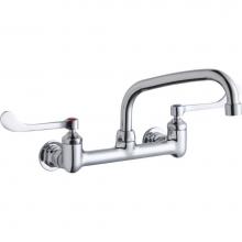 Elkay LK940AT08T6H - Foodservice 8'' Centerset Wall Mount Faucet with 8'' Arc Tube Spout 6'&ap