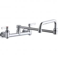 Elkay LK940DS20L2H - Foodservice 8'' Centerset Wall Mount Faucet with 8'' Double Swing Spout 2&apos