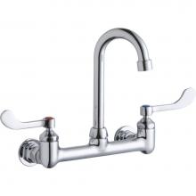 Elkay LK940GN04T4H - Scrub/Handwash 8'' Centerset Wall Mount Faucet w/4'' Gooseneck Spout 4'&a