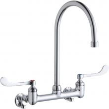 Elkay LK940GN08T6S - Scrub/Handwash 8'' Centerset Wall Mount Faucet w/8'' Gooseneck Spout 6'&a