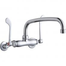 Elkay LK945AT10T6T - Foodservice 3-8'' Adjustable Centers Wall Mount Faucet w/10'' Arc Tube Spout 6