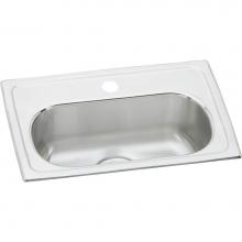 Elkay LMR20131 - Lustertone Classic Stainless Steel 19-1/2'' x 13'' x 6-1/8'', 1-Hole