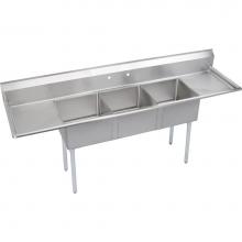 Elkay E3C24X24-2-24X - Dependabilt Stainless Steel 124'' x 29-13/16'' x 43-3/4'' 18 Gauge T