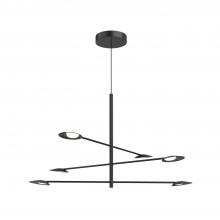 Kuzco Lighting Inc CH90136-BK-UNV - Rotaire 36-in Black LED Chandeliers