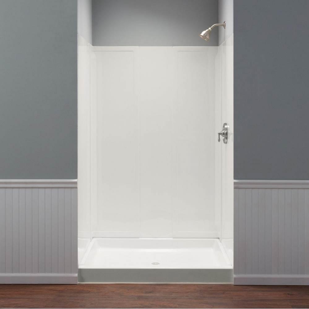 Durawall Shower Wall, White, Fits up to 60&apos;&apos; Wx40.5&apos;&apos; D Alcove