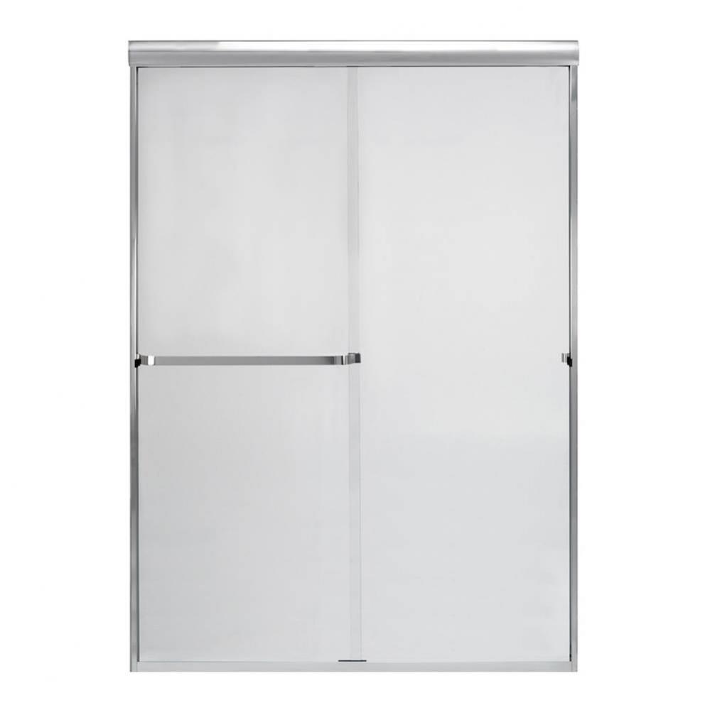 Frameless Bypass Door with Clear Glass, 48&apos;&apos;, Chrome