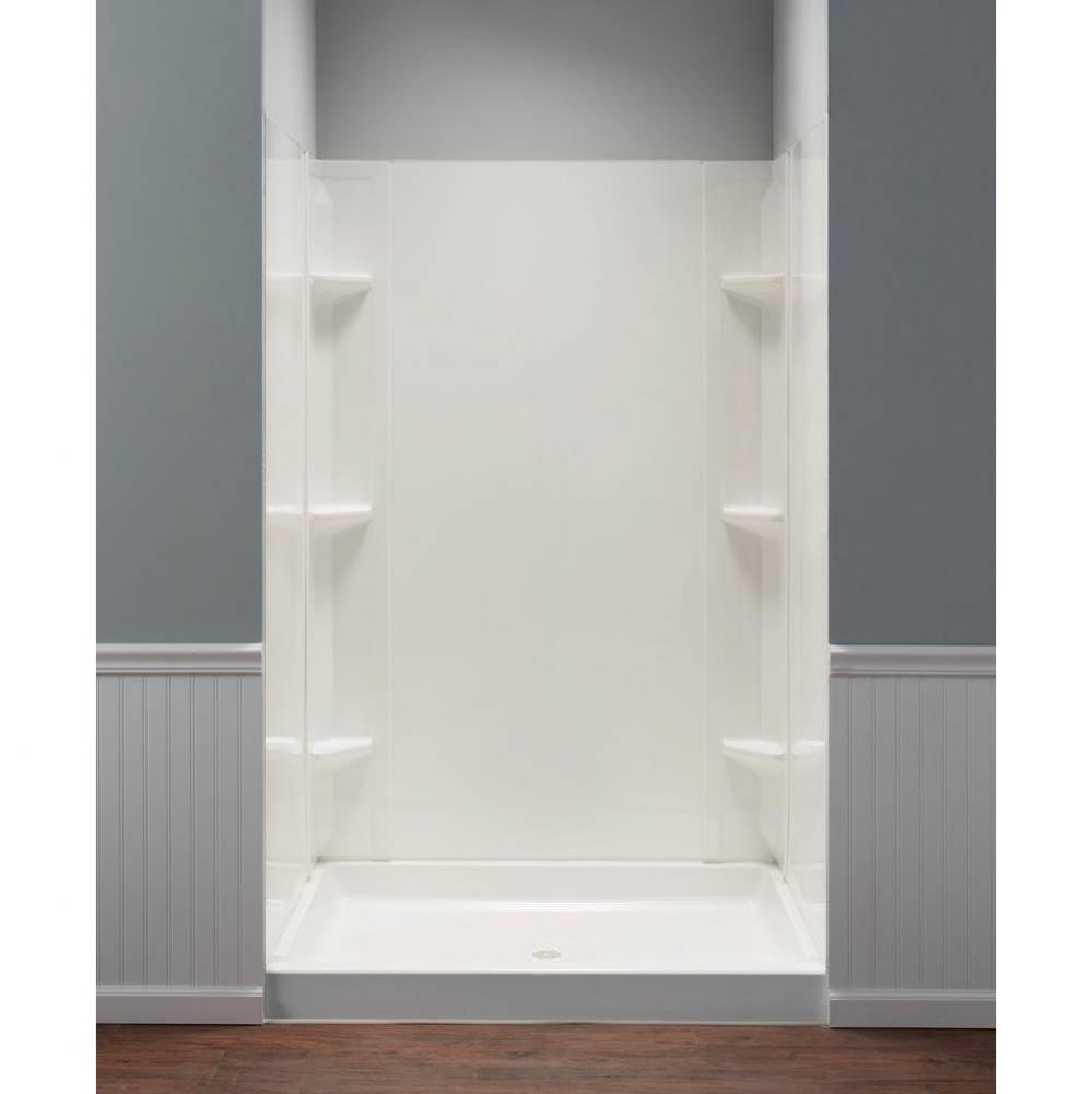 Durawall Shower Wall, White, Fits up to 48&apos;&apos; Wx42&apos;&apos; D Alcove