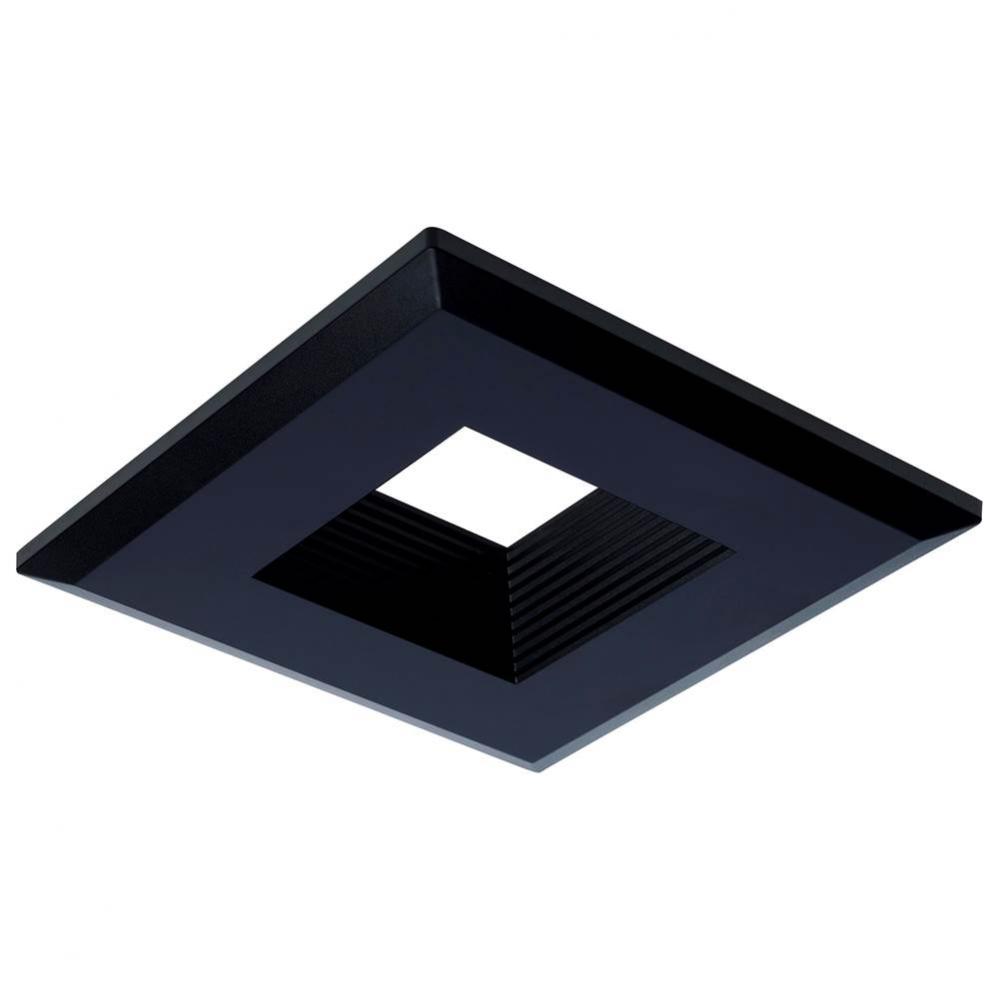 Deep Baffle Trim - 4 Inch Square - Black Finish