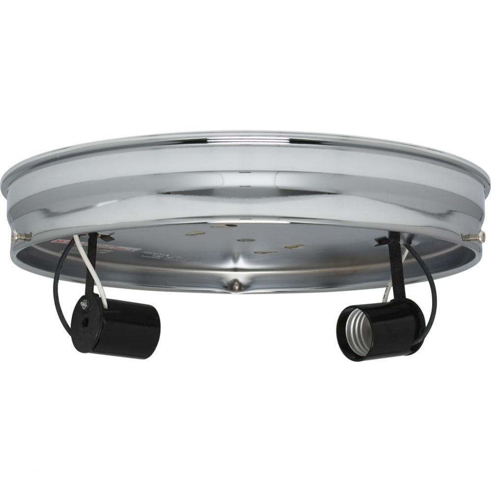 10&apos;&apos; Wired 2 Light Pan Chr Fin