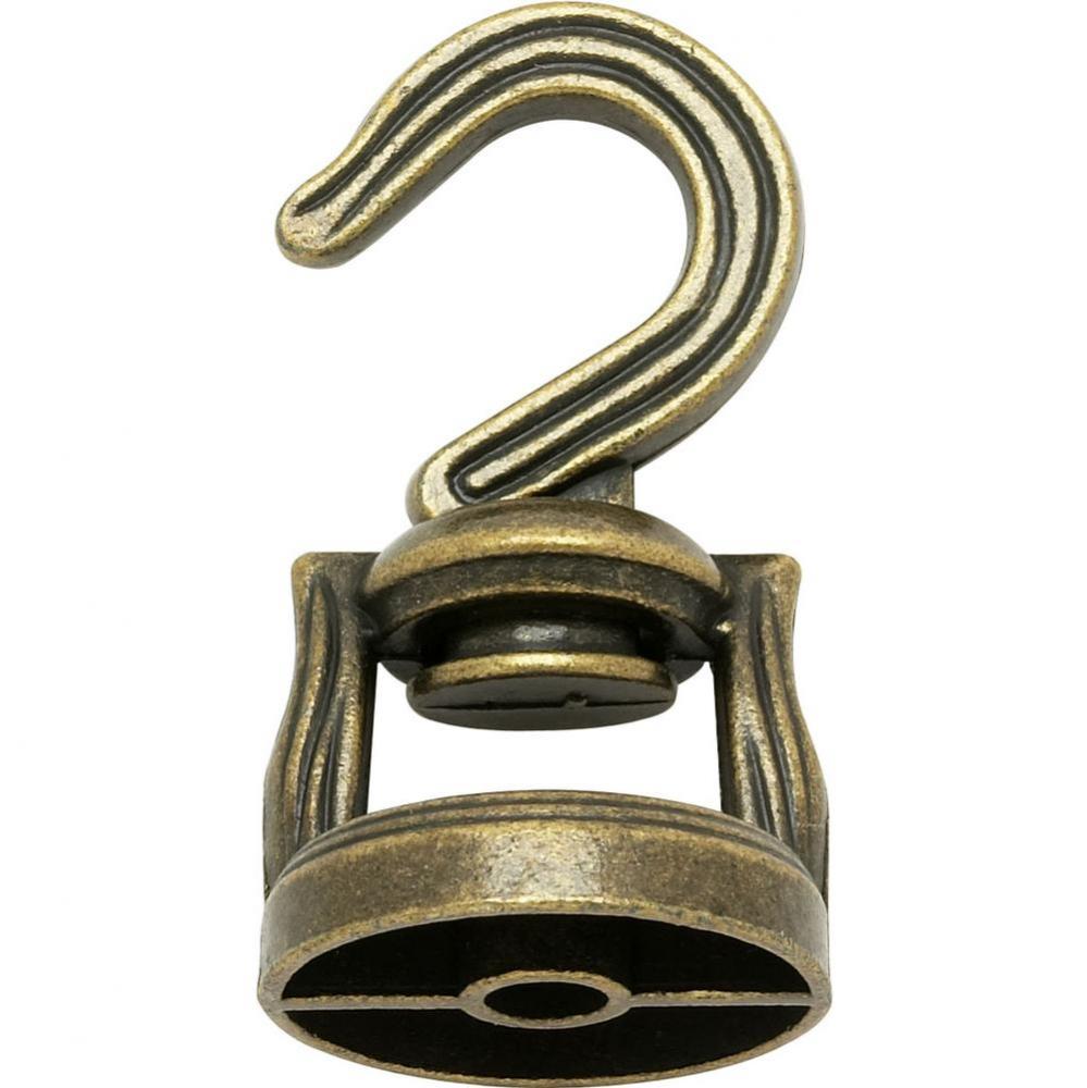 Antique Brass Finish Swivel Hook