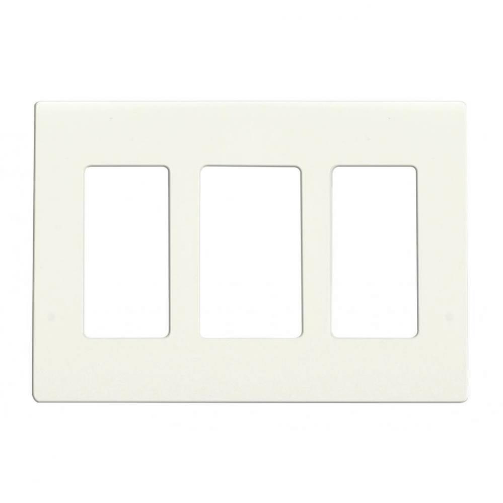 Claro 3 Gang Wallplate White