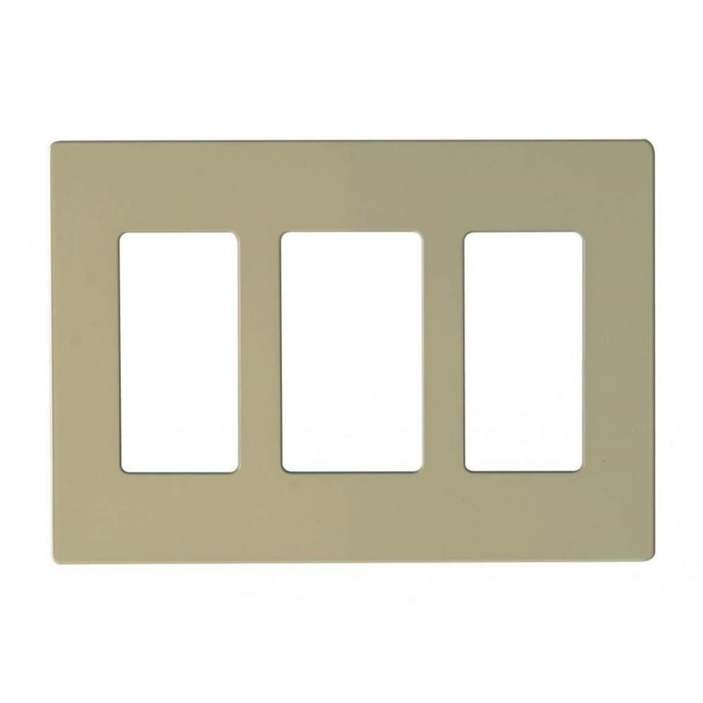 Claro 3 Gang Wallplate Iv